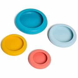 Set 4 Tapas Silicona Fruta y Verdura