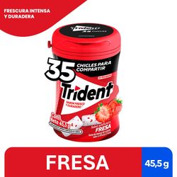Chicles Trident Stranger Things Sabor Frutilla Botella 45.5 g