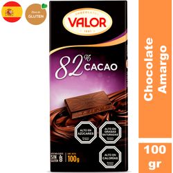 Chocolate Amargo Valor 82% Cacao 100 g