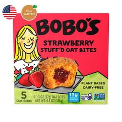 Snack de Avena Relleno Frutilla Bobos 185 g