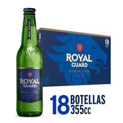 Pack 18 un. Cerveza Royal Guard Premium Lager 5.0° 355 cc