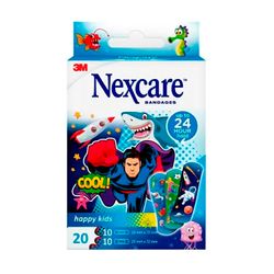 Curitas Nexcare Happy Kids Cool Tiras Surtidas 20 un.