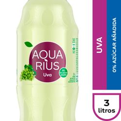 Agua Saborizada Aquarius Uva 3 L