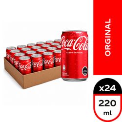 Pack 24 un. Bebida Coca-Cola Original Lata 220 cc