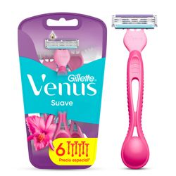 Afeitadoras Desechables Venus Suave 6 un.