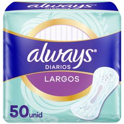 Protectores Diarios Always Sin Perfume 50 un.