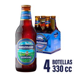 Pack 4 un. Cerveza Kunstmann Arándano Ale 4.8° 330 cc