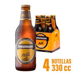 Pack 4 un. Cerveza Kunstmann Miel 4.8° 330 cc