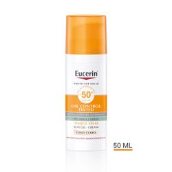 Protector Solar Eucerin Oil Control Tono Claro Facial con FPS 50+ 50 ml