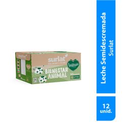 Pack 12 un. Leche Surlat Semidescremada 1 L