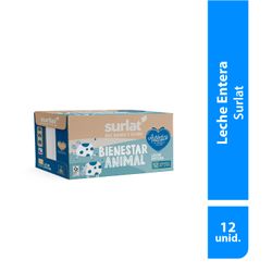 Pack 12 un. Leche Surlat Entera 1 L
