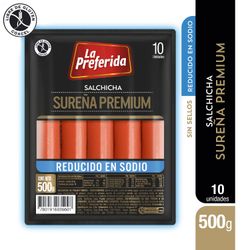 Salchicha Sureña La Preferida Reducción de Sodio 500 g