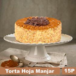 Torta Hoja, Manjar y Chocolate 15 Porciones