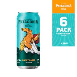 Pack 4 un. Cerveza Austral Hoppy Lager Lata 470 cc