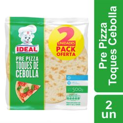 Pre Pizza Ideal Toques de Cebolla 500 g 2 un.