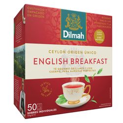 Té Dilmah English Breakfast 50 un.