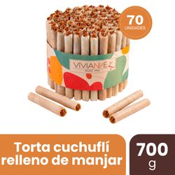 Torta de Cuchuflis Vivianne Rellenos de Manjar 70 un.