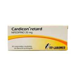 CardiRetard Nifedipino 20 mg 30 Comprimidos