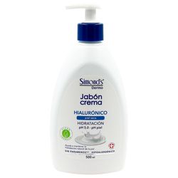 Jabón Crema Simonds Hialurónico con Dosificador 500 ml