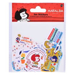 Set 12 Stickers para Notebook Mafalda