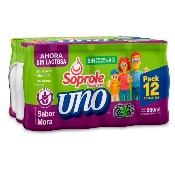 Soprole Pack Bebida Láctea Probiótico Uno Mora