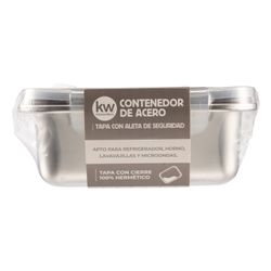Contenedor Rectangular de Acero Inoxidable 420 ml
