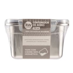 Contenedor Rectangular de Acero Inoxidable 750 ml