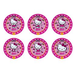 Platos Redondos Hello Kitty 18 cm 6 un.